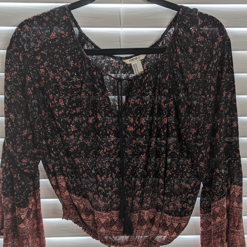 Forever21 crop top with floral print